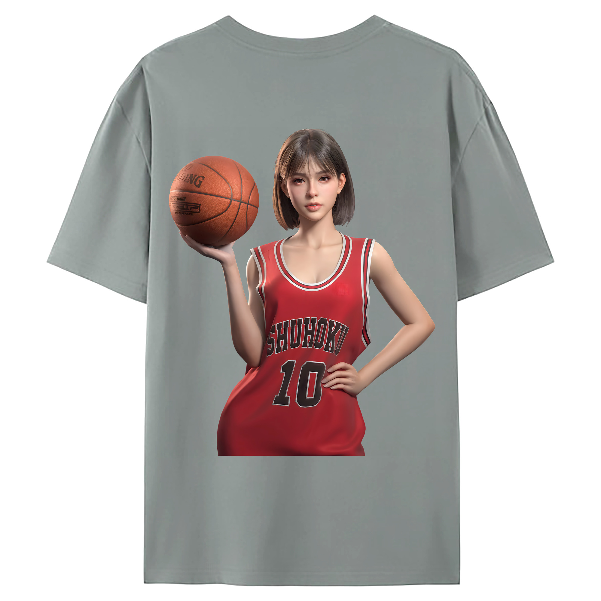 （画像用） SLAM DUNK／スラムダンク 綿100％ メンズ半袖Tシャツ（バックプリント） 通気性